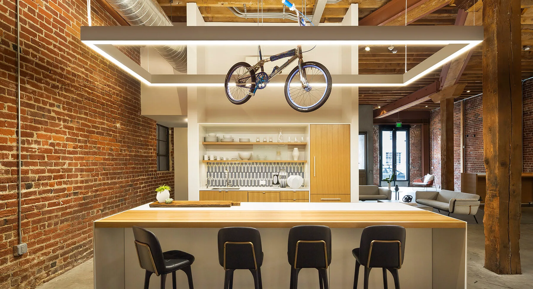 Brick & Light Studio — Warehouse loft creative office lighting